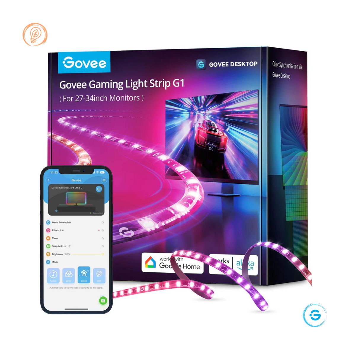 Govee G1 Tira de Luz Gamer para monitor