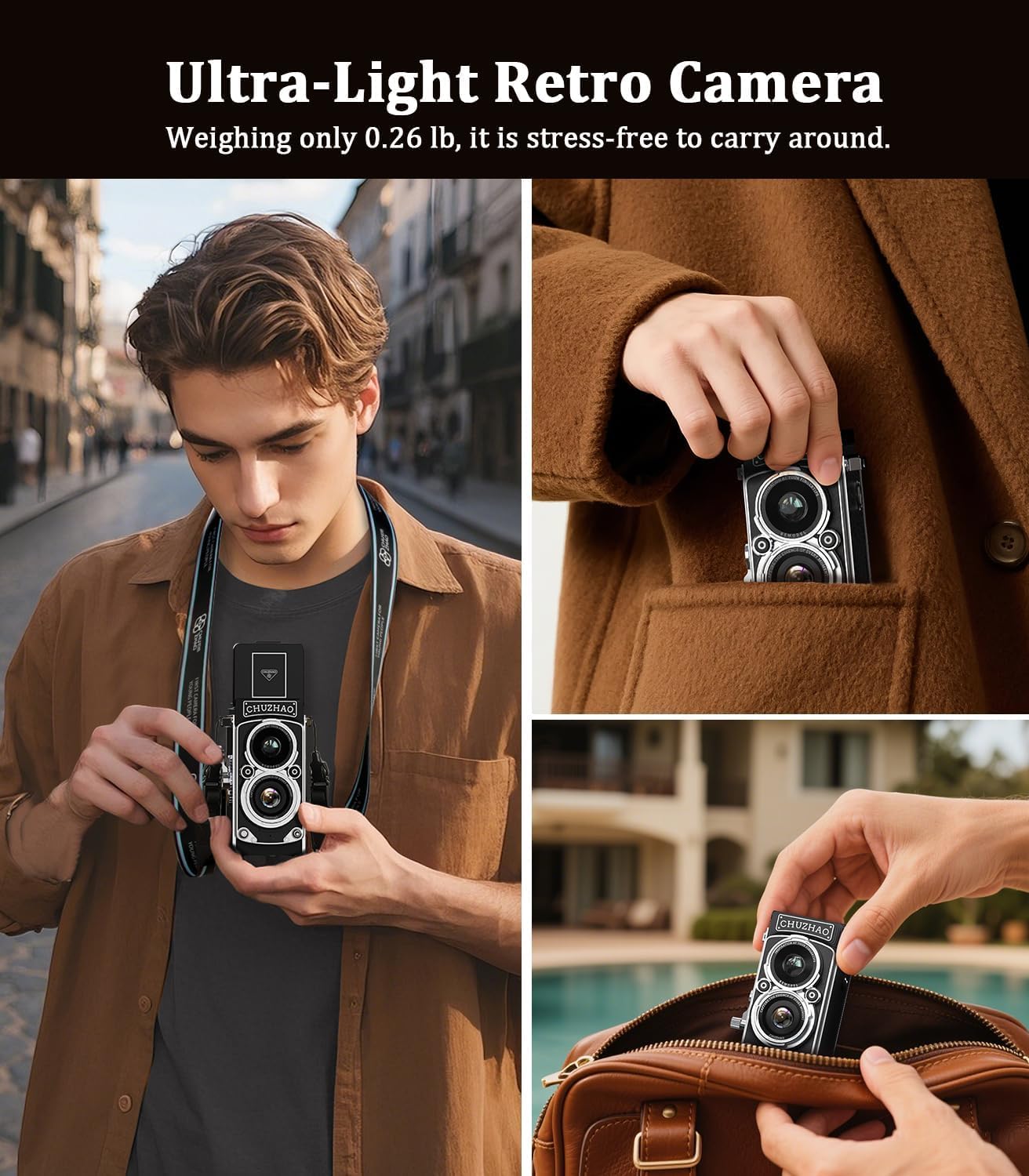 Chuzao Mini Cámara Digital Vintage