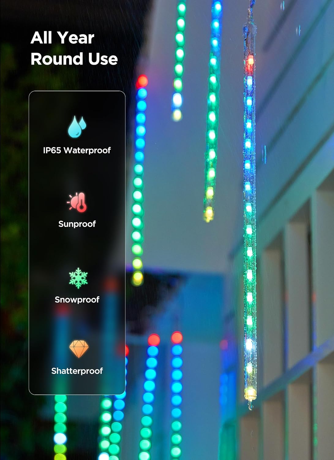 Tubos led tipo Lluvia de Meteoritos SmartDawn