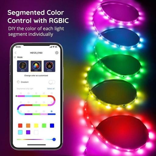 Govee Tira de Luz Segmentada RGBIC LED