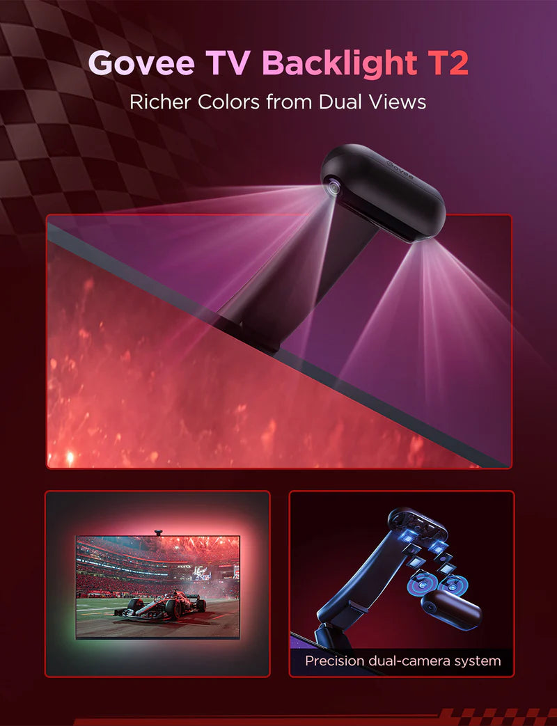 Govee T2 - Luz Ambilight para TV (Cámara Dual)